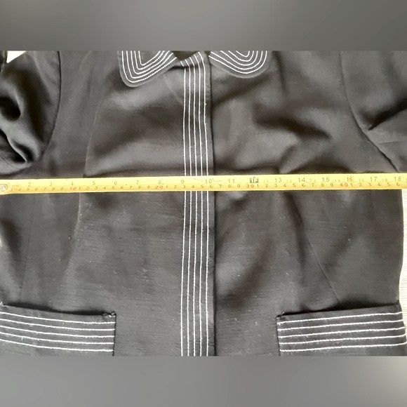 Zara black rayon blazer & pants 2 Pc summer suit for women US 10-12 - Picture 13 of 16